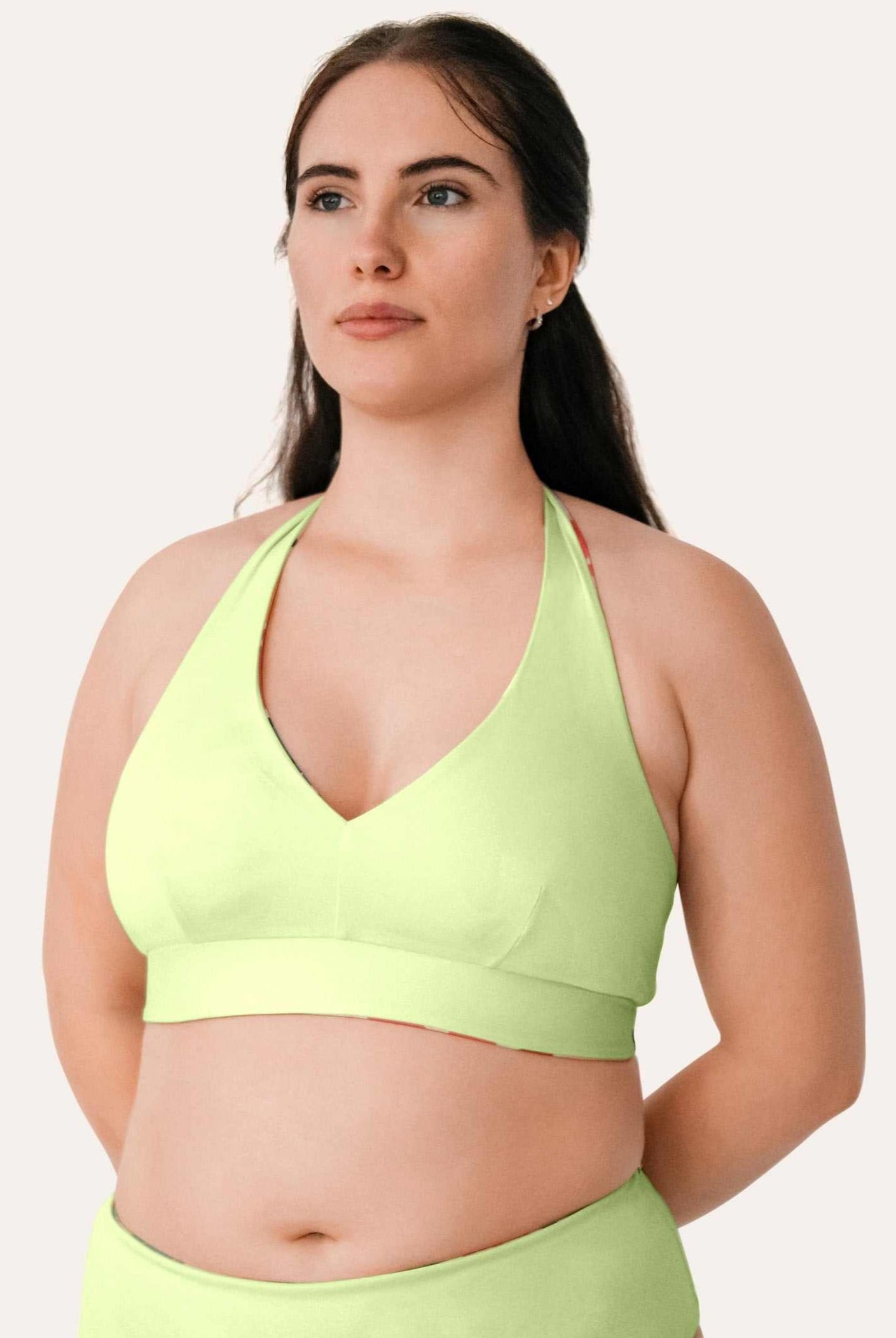 Reversible Bustier Bikini Top - Lemon / Flowerprint - SEASICK SWIM