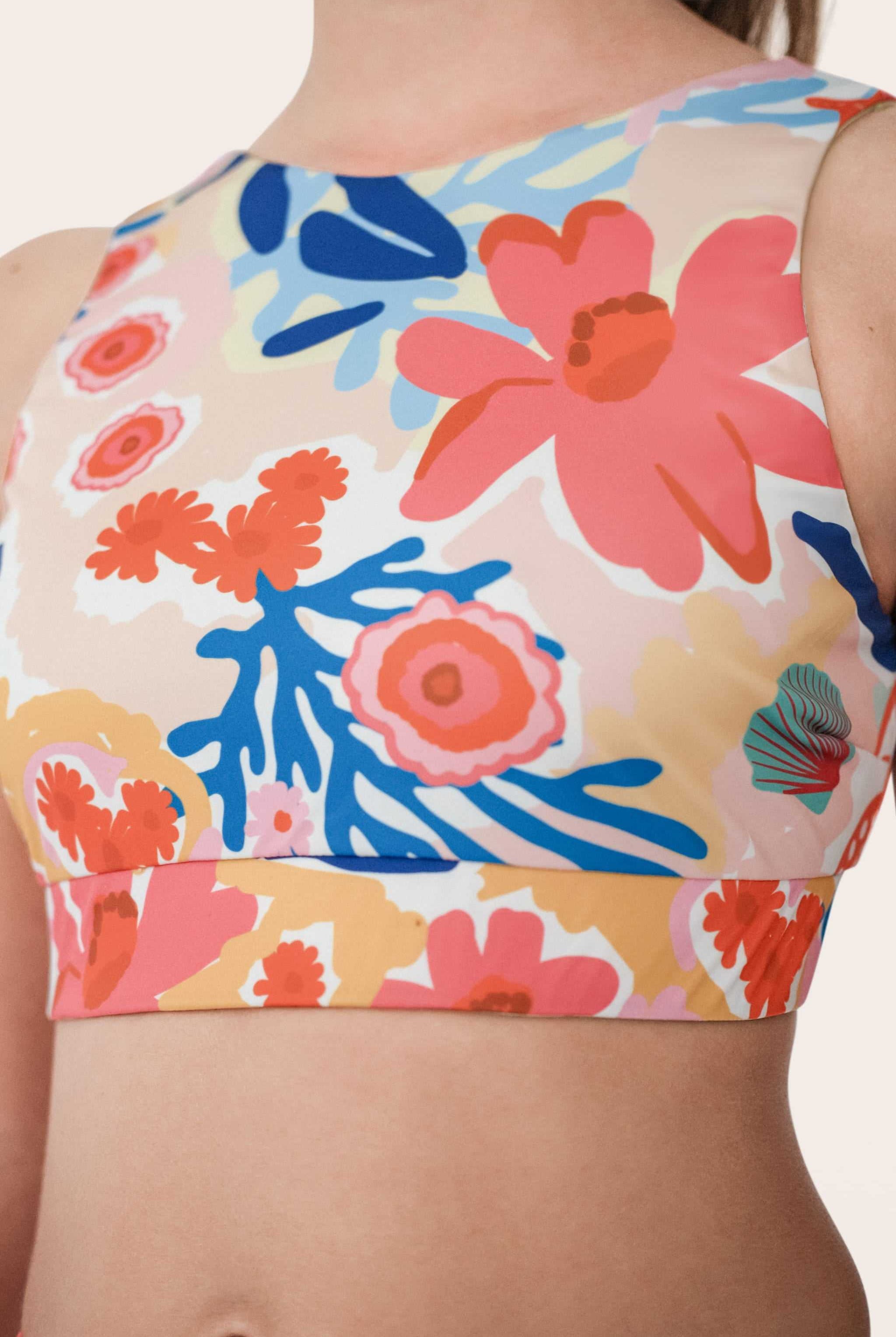 Reversible Surf Bikini Top_Lemon/Print_SEASICK SWIM