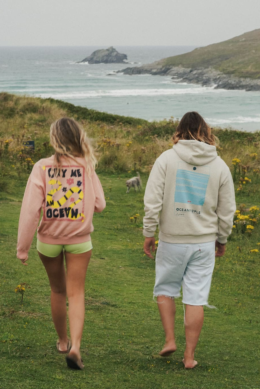 Organic Cotton Beige Unisex Hoodie by Seasick Studio