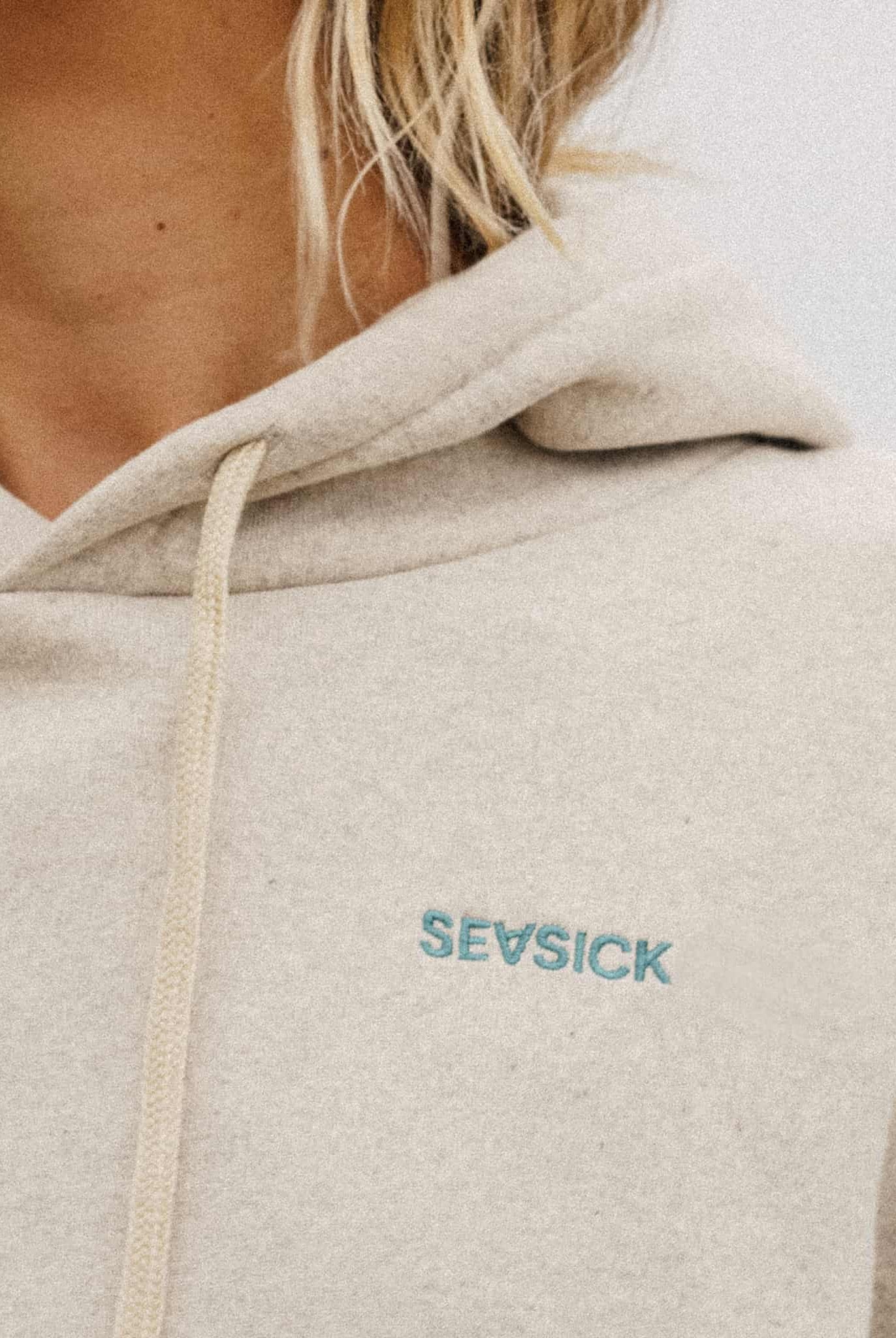 Organic Cotton Beige Unisex Hoodie by Seasick Studio