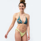 Triangle Bikini Bottom - Lemon/Oceanprint - SEASICK SWIM
