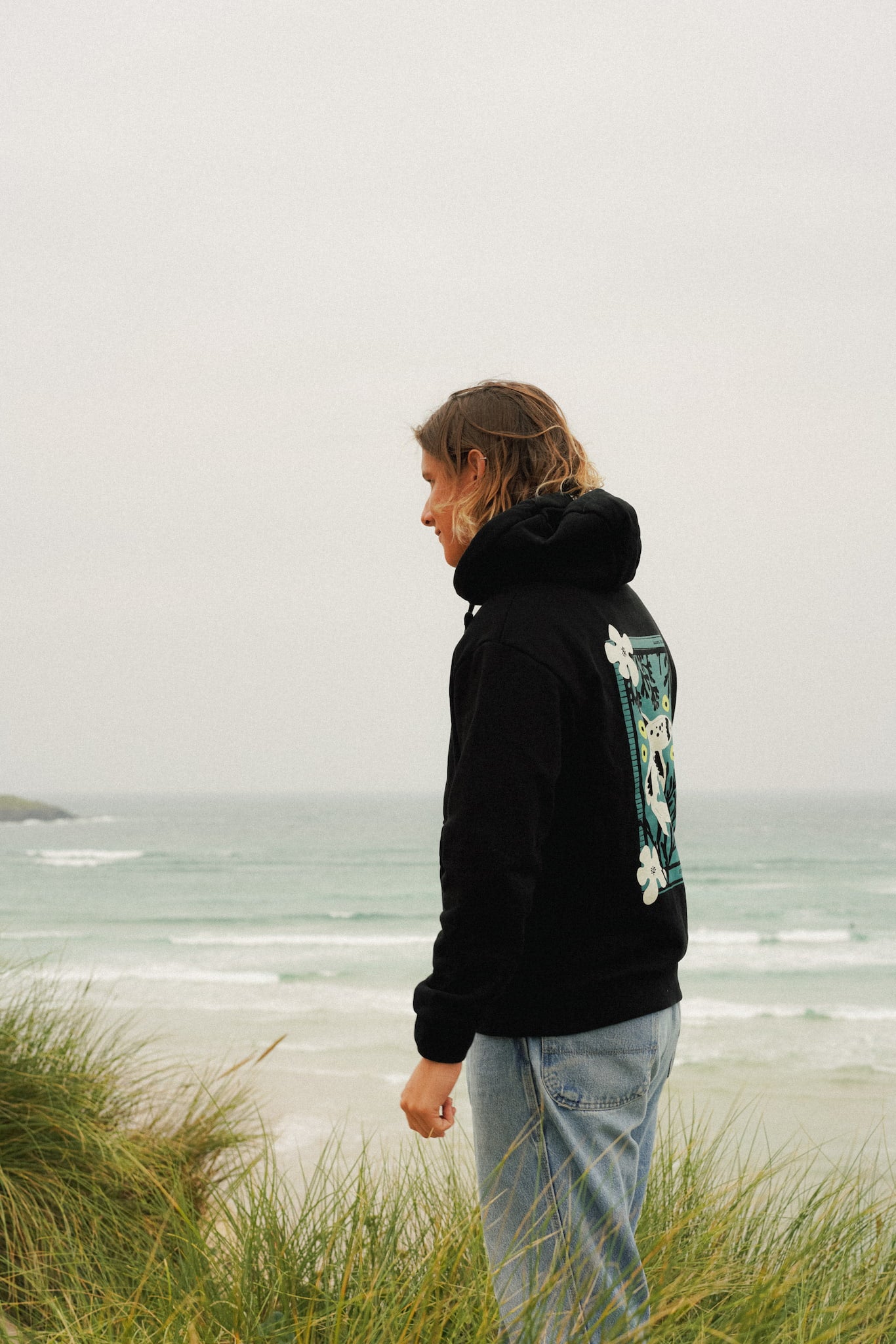 Organic Cotton Black Unisex Hoodie by Seasick Studio