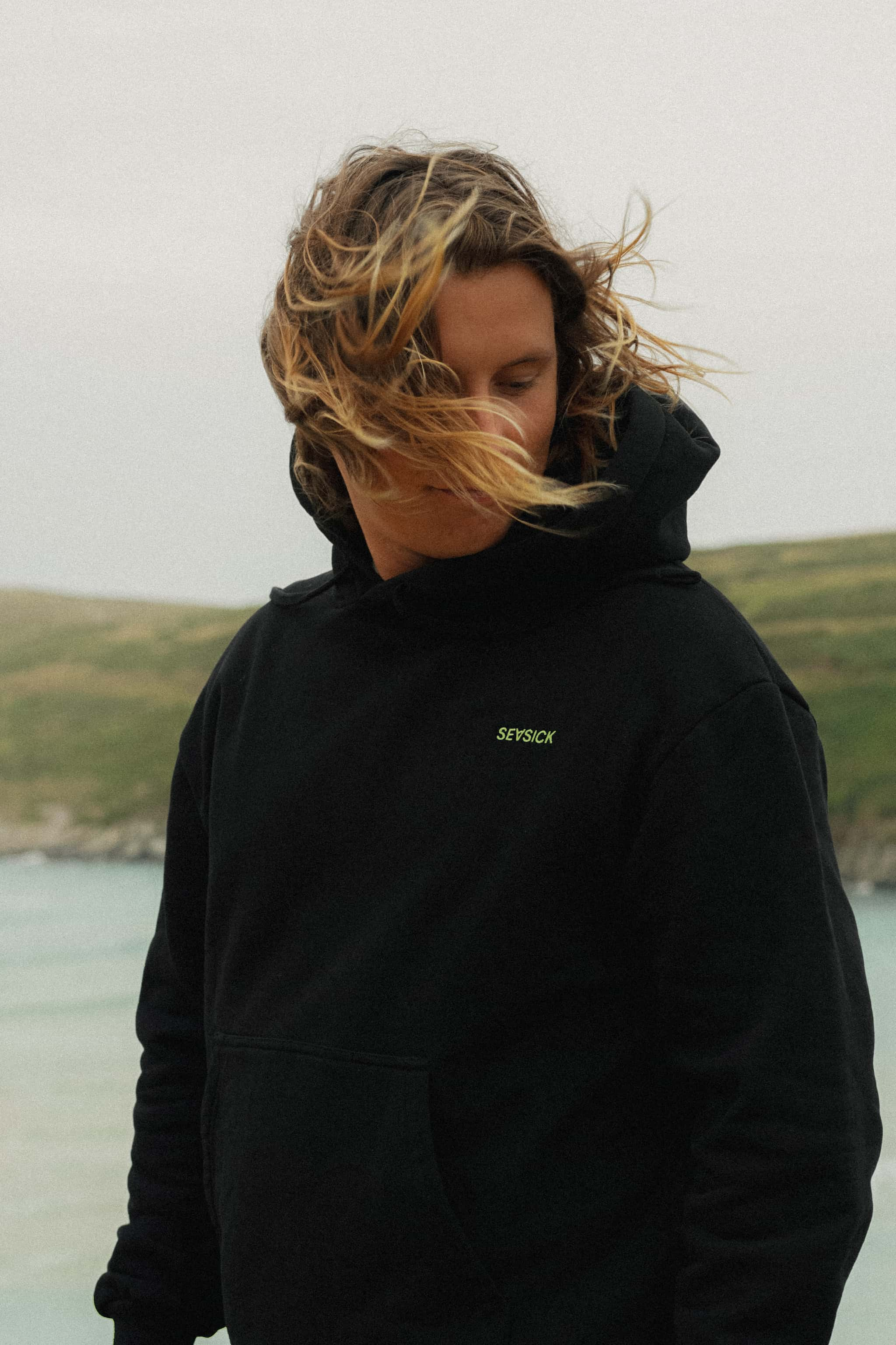 Organic Cotton Black Unisex Hoodie by Seasick Studio