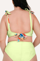 Reversible Bustier Bikini Top - Lemon / Flowerprint - SEASICK SWIM