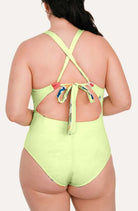 Reversible Sporty Swimsuit - Lemon / Flowerprint - SEASICK SWIM