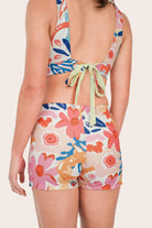 Reversible Surf Bikini Shorts - Lemon / Flowerprint - SEASICK SWIM