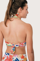 Reversible Bustier Bikini Top - Lemon / Flowerprint - SEASICK SWIM