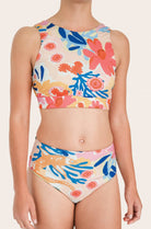 Reversible Surf Bikini Top_Lemon/Print_SEASICK SWIM