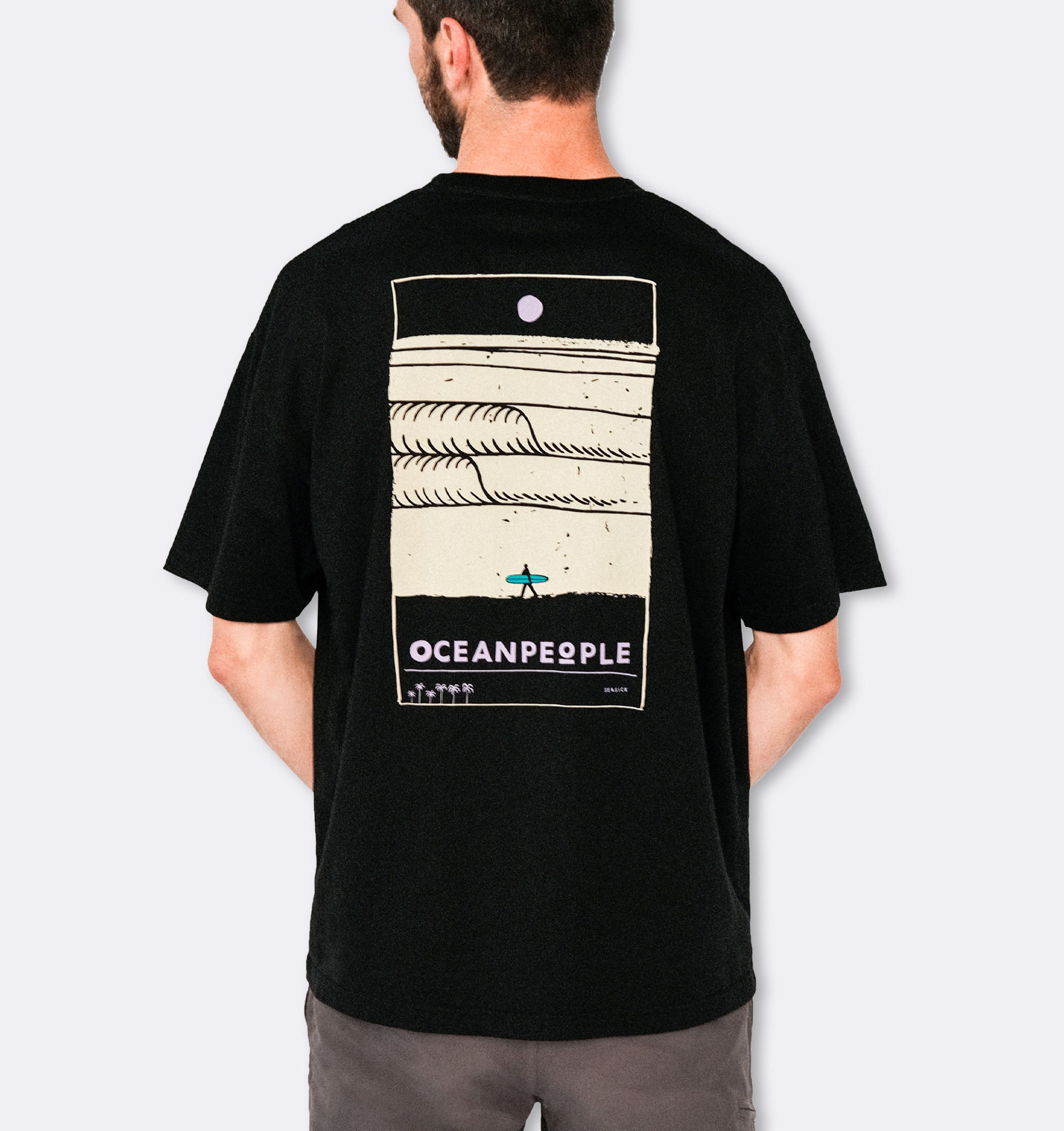 Ameri 2PIECE ORGANIC COTTON TEE ブラック Unisex organic cotton t-shirt – All Square Apparel
