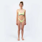 Sustainable Brazilian Bikini Bottom - Lemon/Oceanprint - SEASICK SWIM