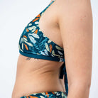 Sustainable Sporty Bikini Top - Lemon/Oceanprint -SEASICK SWIM