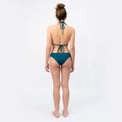 Sustainable Basic Bikini Bottom – Orange/Petrol - SEASICK SWIM