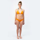 Sustainable Basic Bikini Bottom – Orange/Petrol - SEASICK SWIM