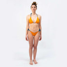 Triangle Bikini Bottom - Orange/Petrol - SEASICK SWIM