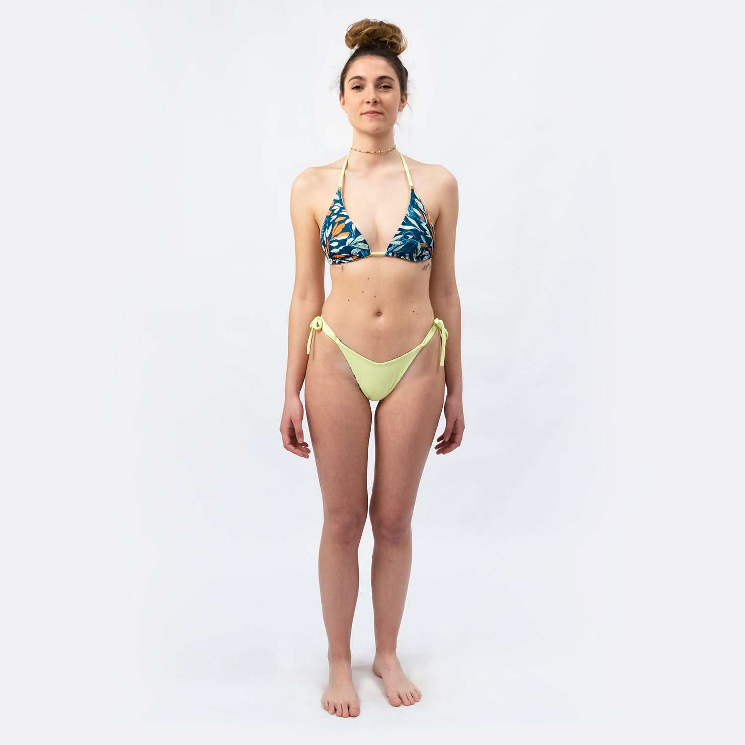 Triangle Bikini Bottom - Lemon/Oceanprint - SEASICK SWIM 