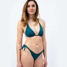 Triangle Bikini Top  - Orange/Petrol - SEASICK SWIM