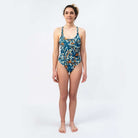 Reversible High Cut Swimsuit – Lemon/Oceanprint - SEASICK SWIM